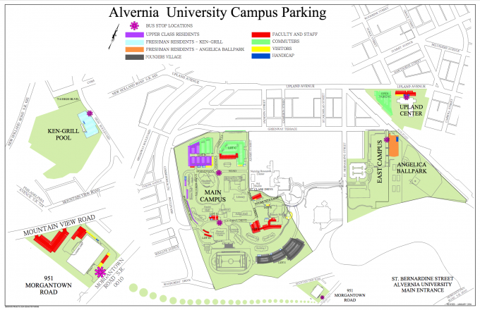 Campus Parking Map January 2016