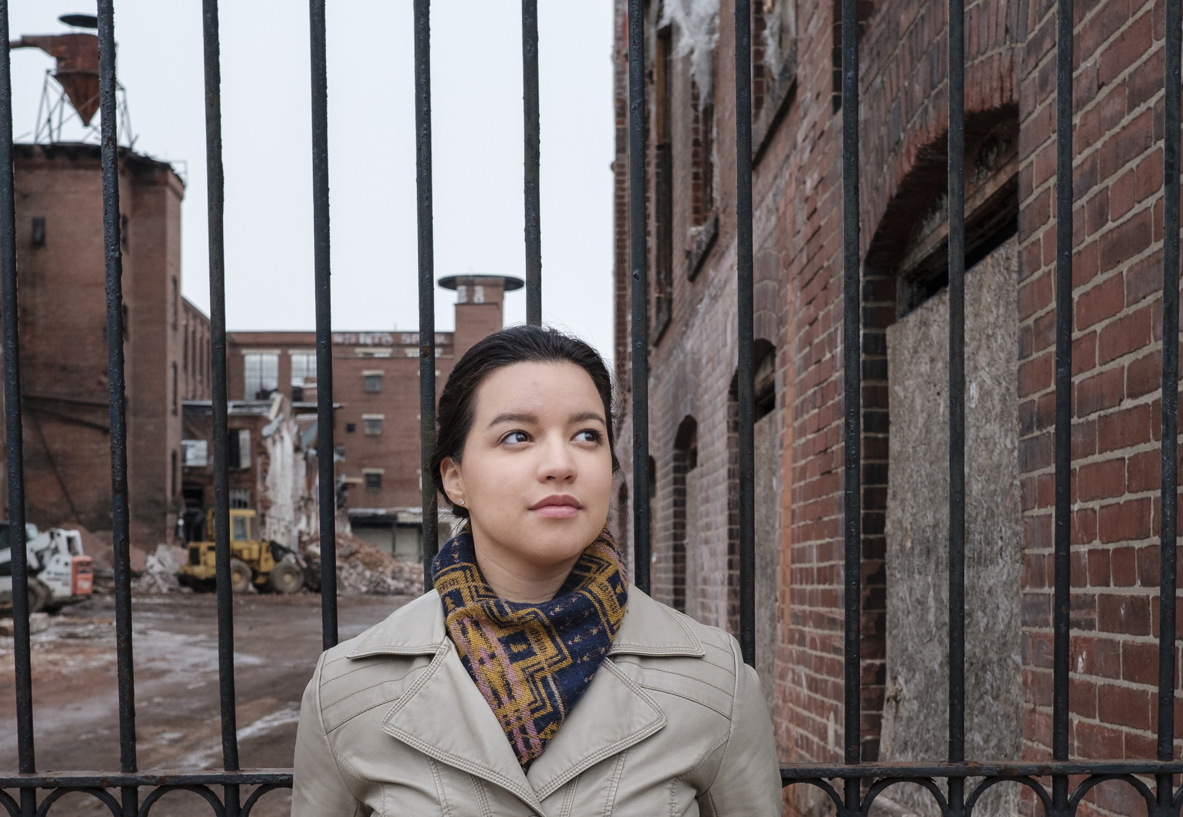 Melisa Rivera by construction gate