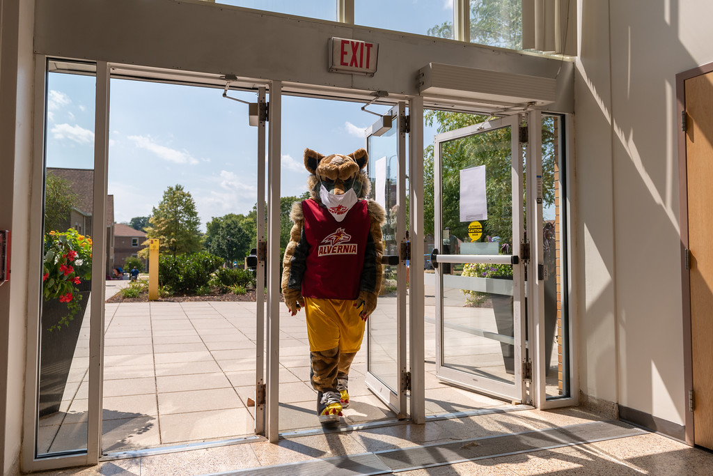 Masked Golden Wolf on Campus Tour