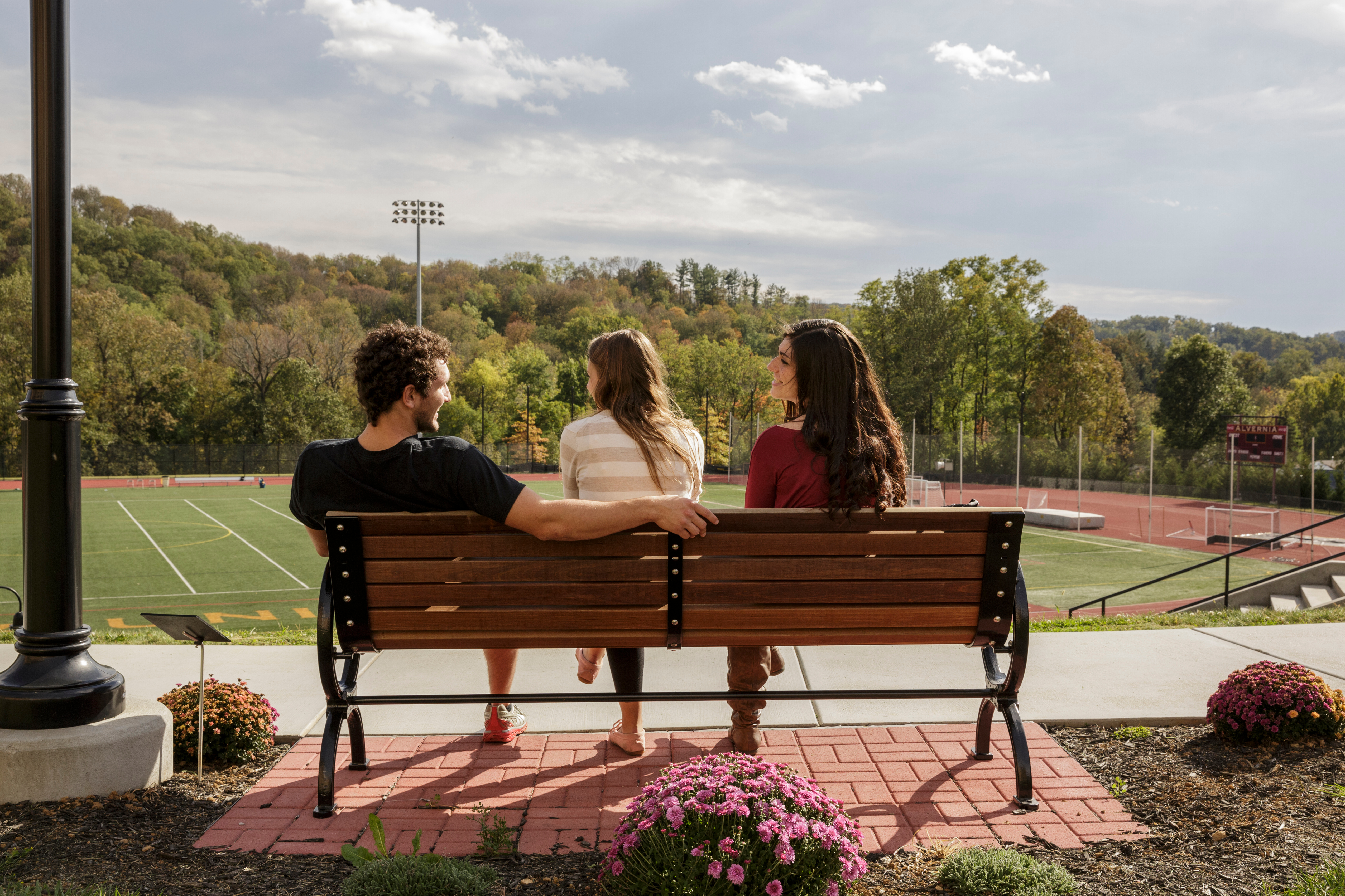 Students on bench