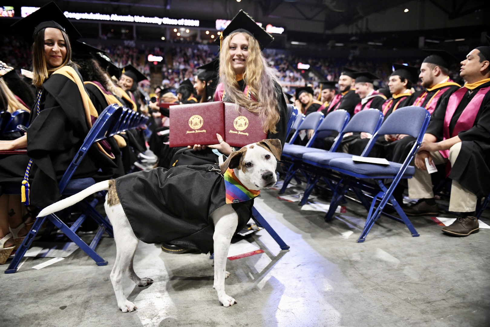 Sara Hallameyer '24 and Edoras graduation