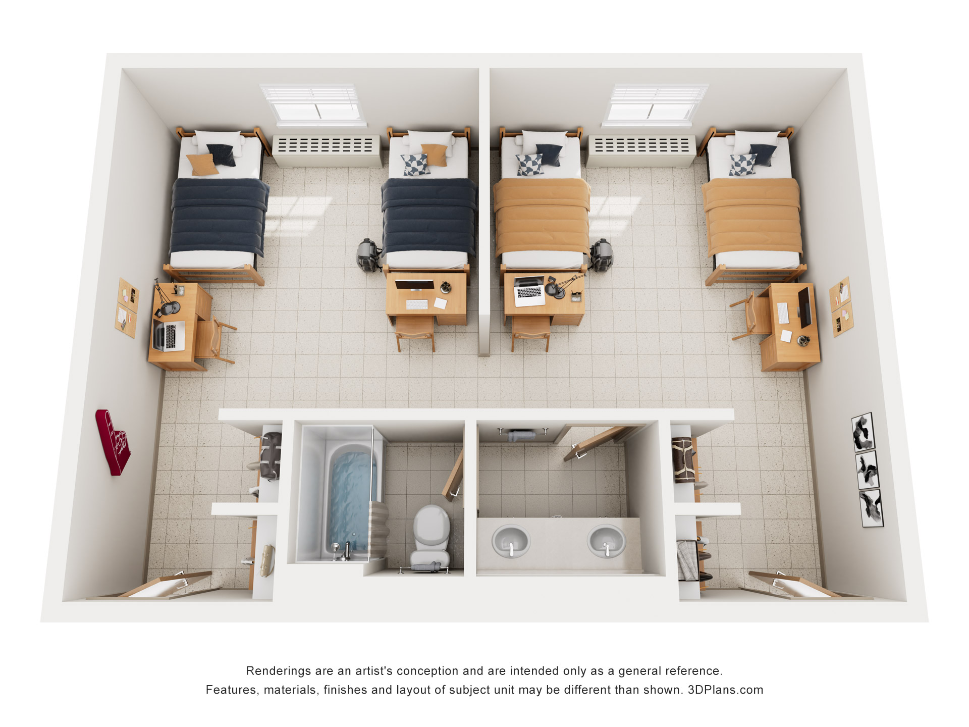 Anthony Hall 3D Rendering