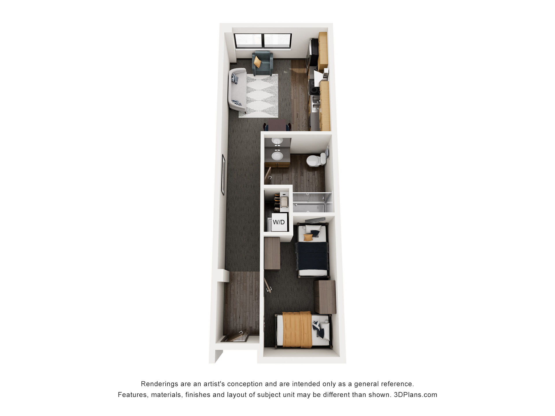 John R. Post Center Shared Efficiency Suite Rendering