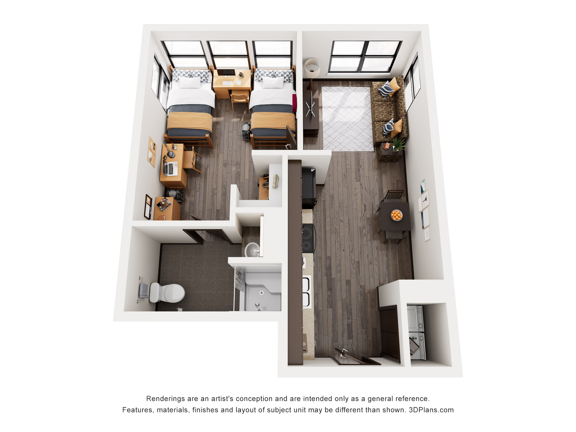 Holleran Hall Shared Efficiency Suite Rendering 