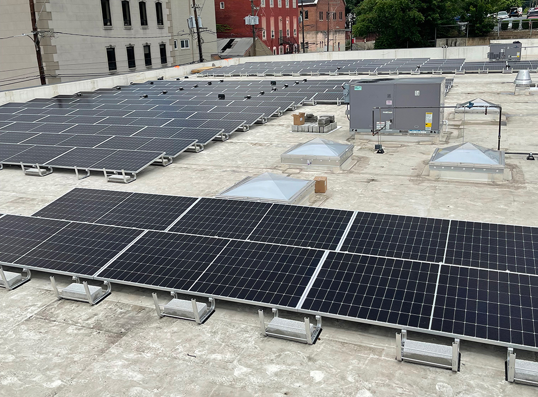 Pottsville CollegeTowne solar panels
