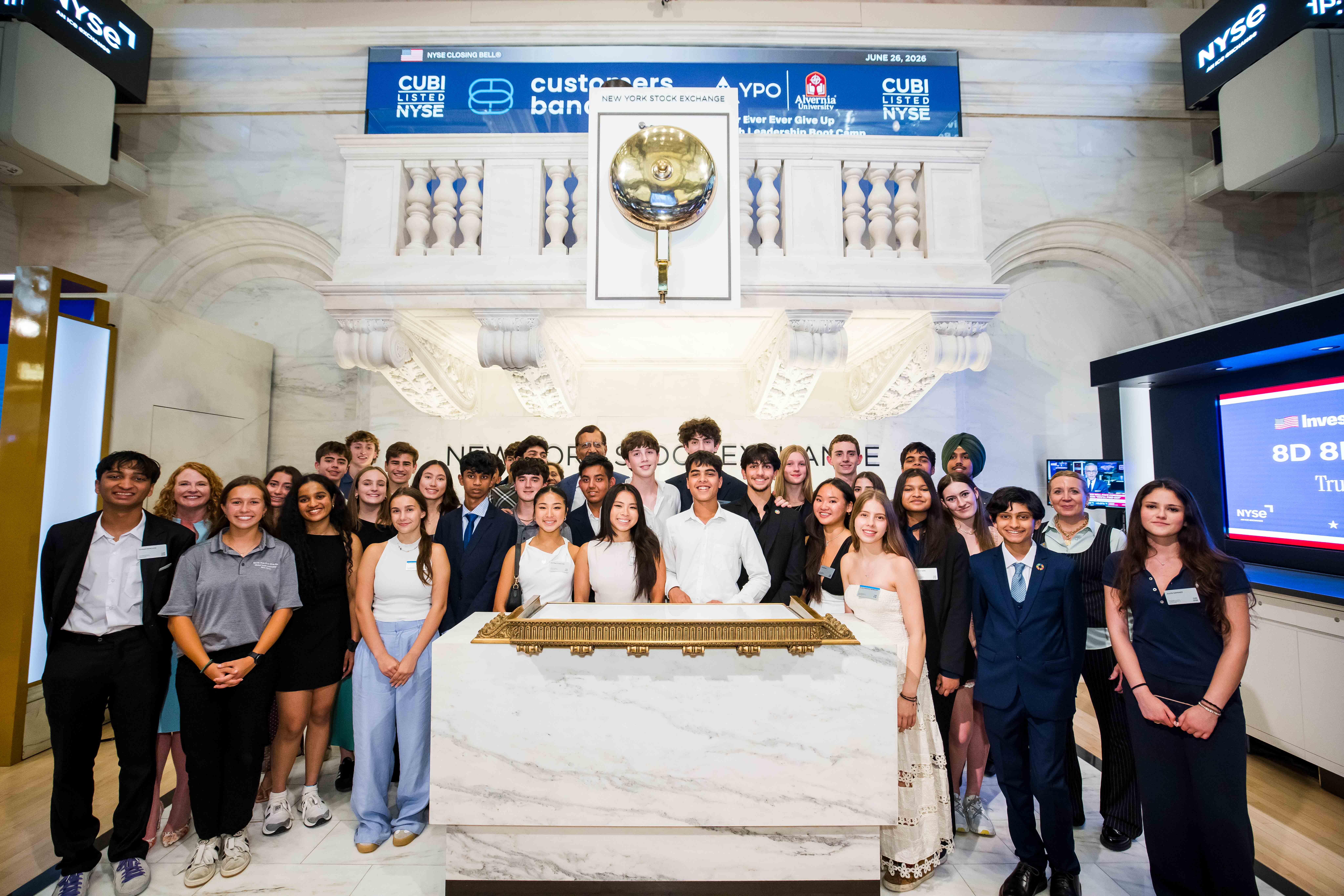 NYSE Customers Bank, Alvernia, YPO Closing Bell
