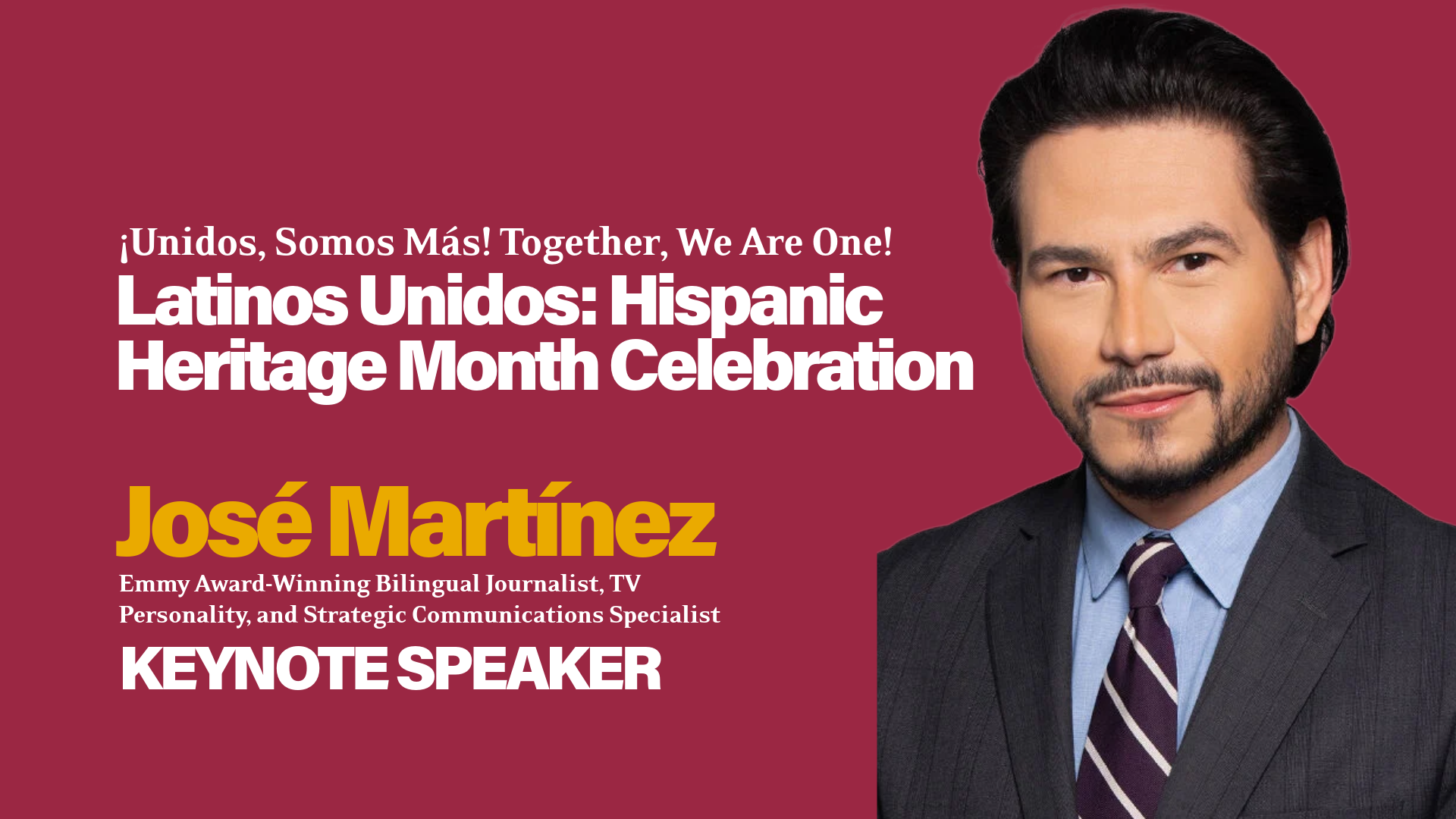 Hispanic Heritage Month Keynote Speaker Jose Martinez