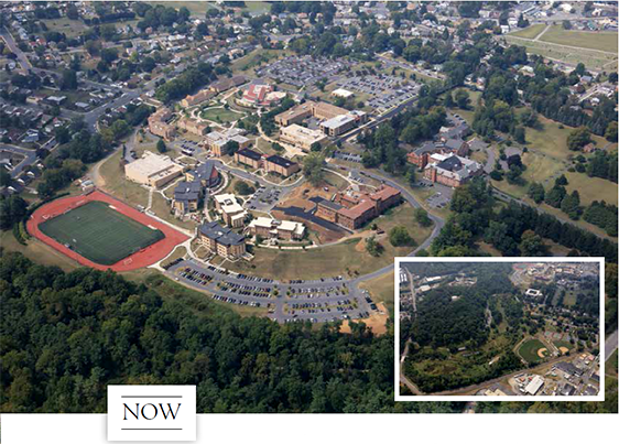 View of campus from above, 2015