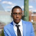 Communication major on Penn Street Bridge