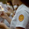 Nursing student with Alvernia patch