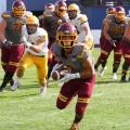 Alvernia Football Player with ball