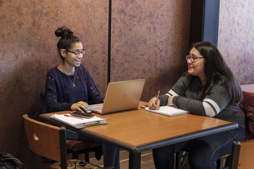 The Bernardine Hall lounge is a casual study spot.