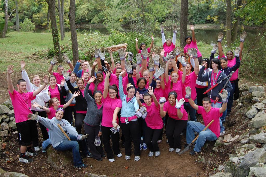 Volunteers gather to celebrate