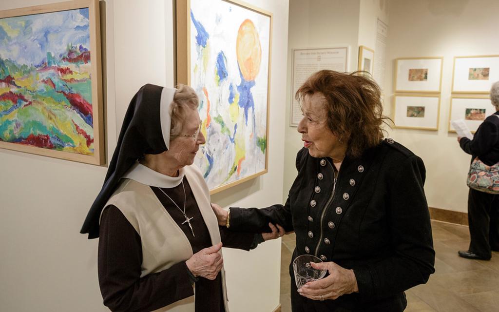 Nelly Toll with Sister Jacinta in the Miller Gallery