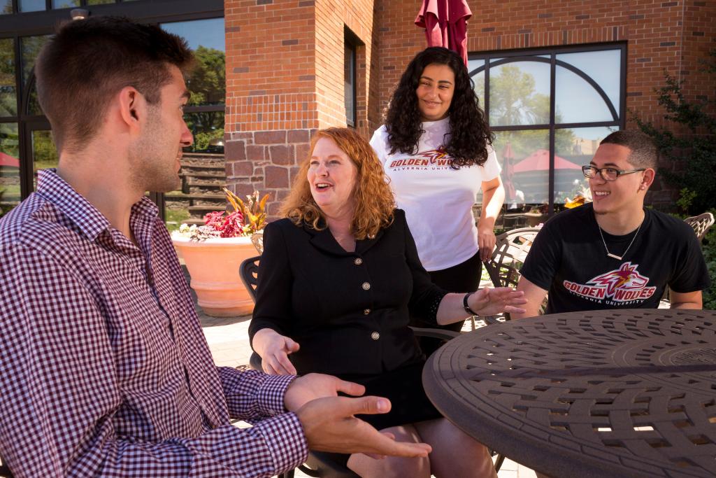 Dr. Glynis Fitzgerald and Alvernia Students