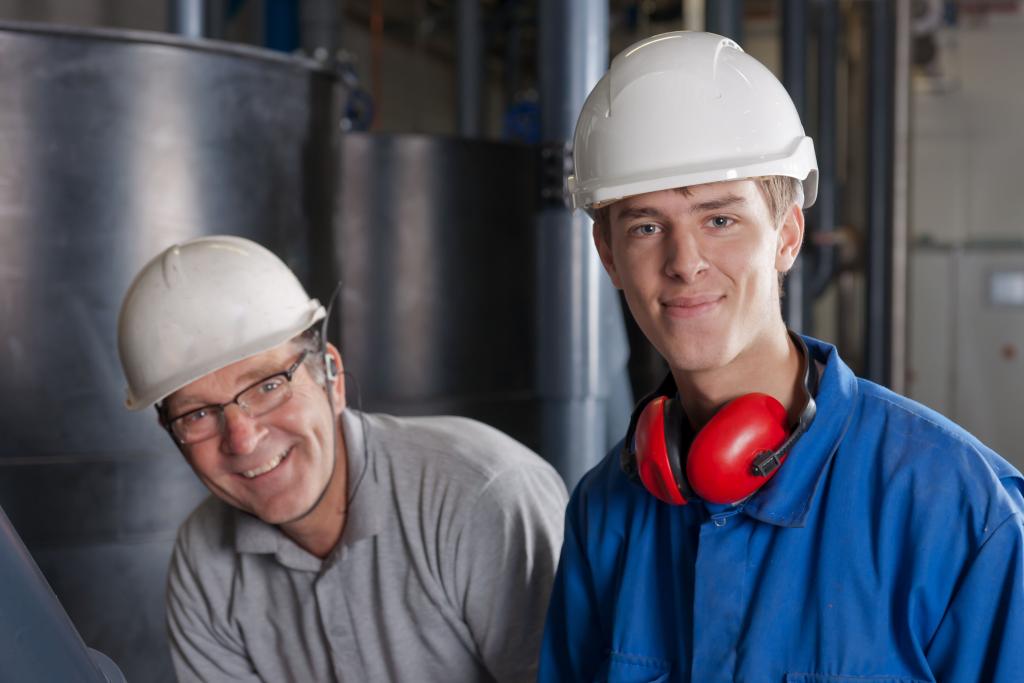 Industrial Engineering Student and Professor in Manufacturing Facility