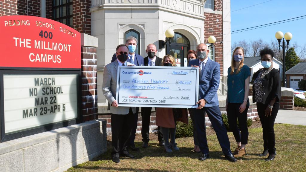 Customers Bank Check Presentation Reading Youth Initiative at Millmont Elementary School