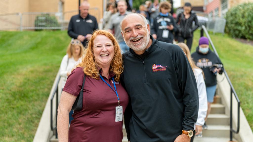 Alvernia Senior Vice President and Provost Dr. Glynis Fitzgerald and President John R. Loyack at Alvernia's 2021 Homecoming