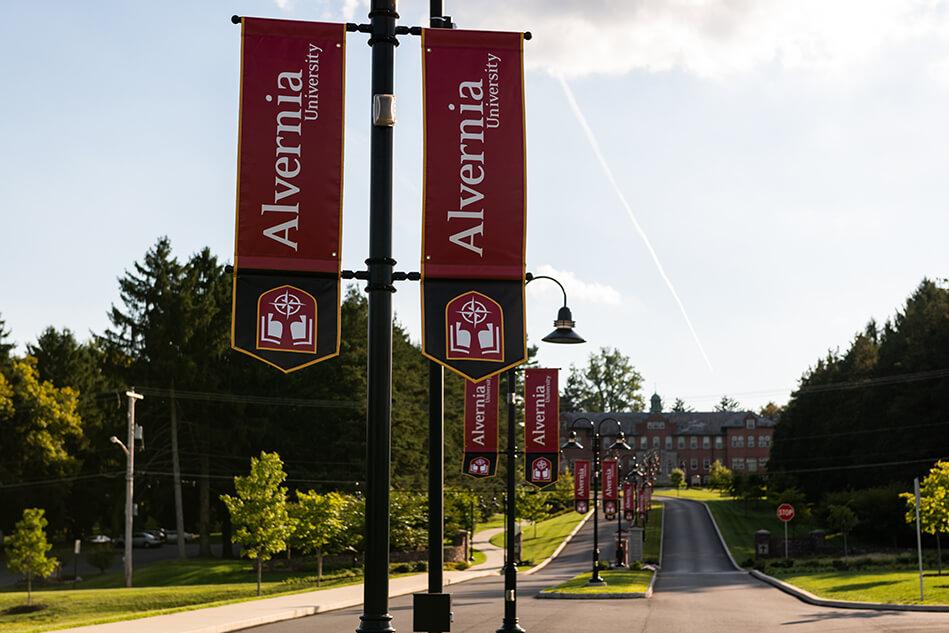 Campus banners at Alvernia