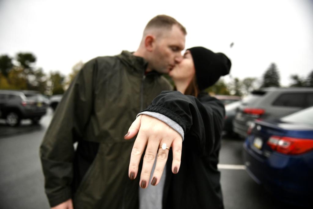 Chase Whaley proposed to fellow 2020 graduate Taylor Dorrin, his girlfriend of seven years, beside the athletic field where they both spent countless hours competing during their time as Golden Wolves.