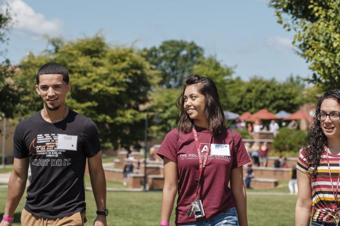 Students in the quad