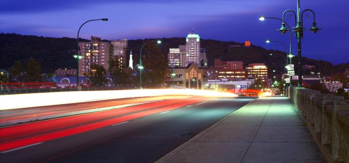 Reading skyline from Penn Street Bridge