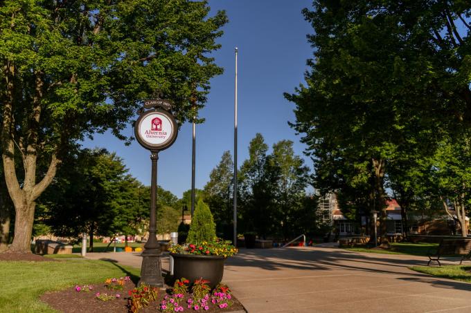 Alvernia's campus during the summer.