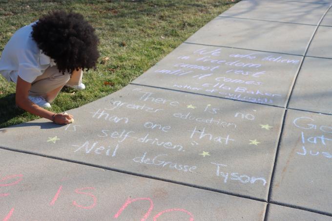 Justice Equity Inclusion Chalk the Walk JEI 2023