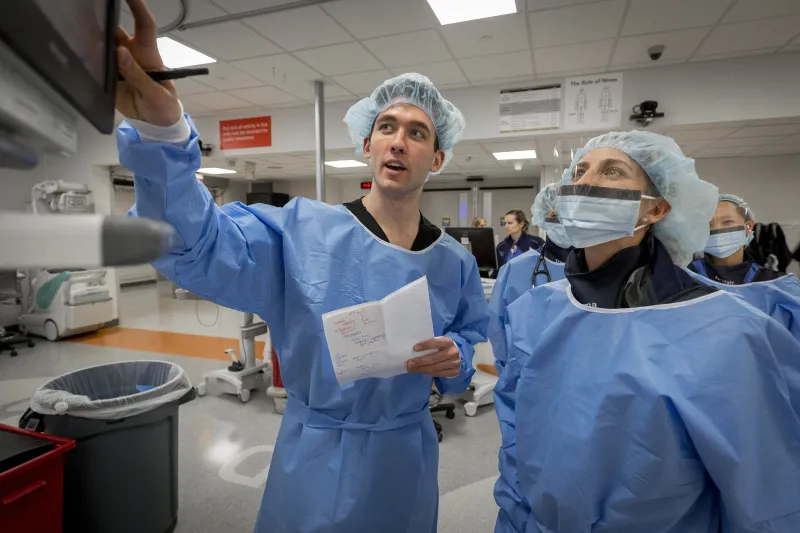 Student intern at hospital