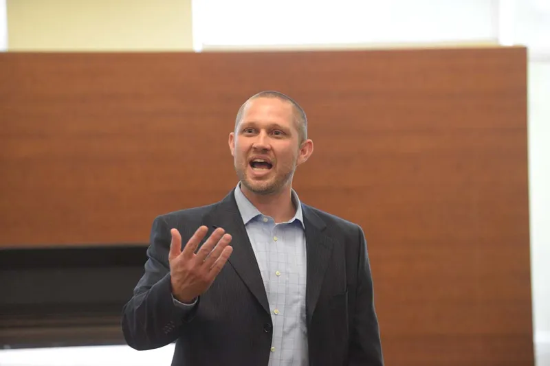 Travis Berger speaks