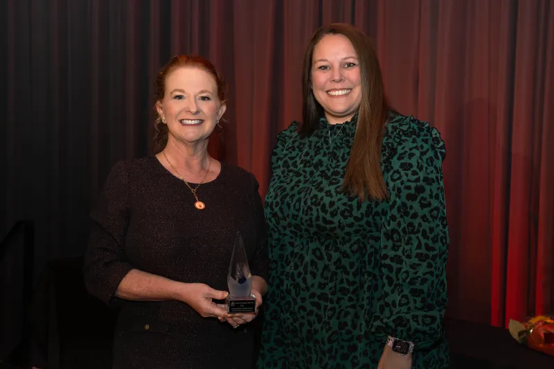 Alvernia President Glynis A. Fitzgerald, Ph.D. and LeeAnn Smulligan MBA ’09, Chief Operating Officer, Mrs. T’s Pierogies