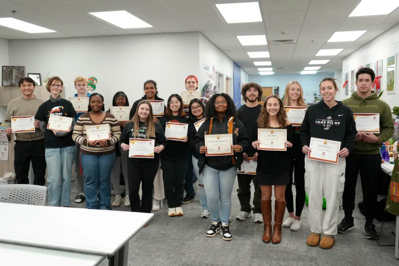 Fall 2025 Peer Tutor Awards