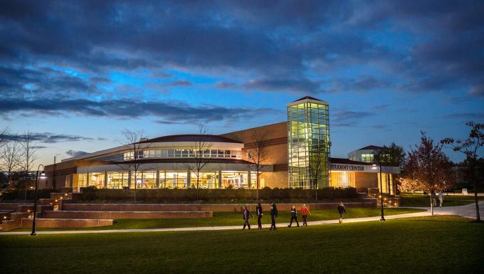 Student Center in the evening