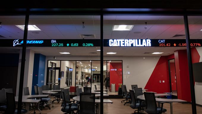 Business lab at night