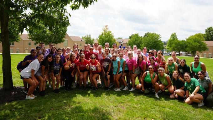 Students on the quad