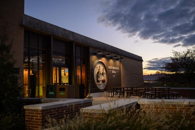 Bernardine Hall in the evening