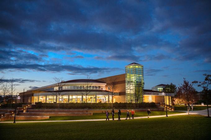 Student Center in the evening