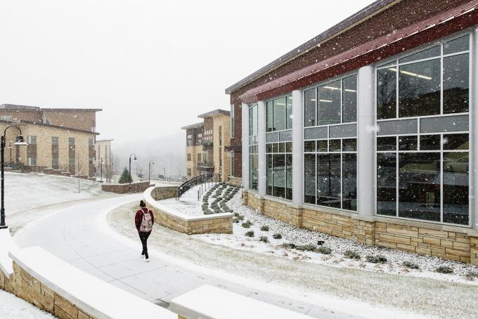 Campus Commons in winter