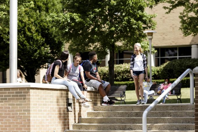Students in the quad