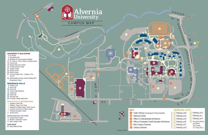 Alvernia University Campus Map
