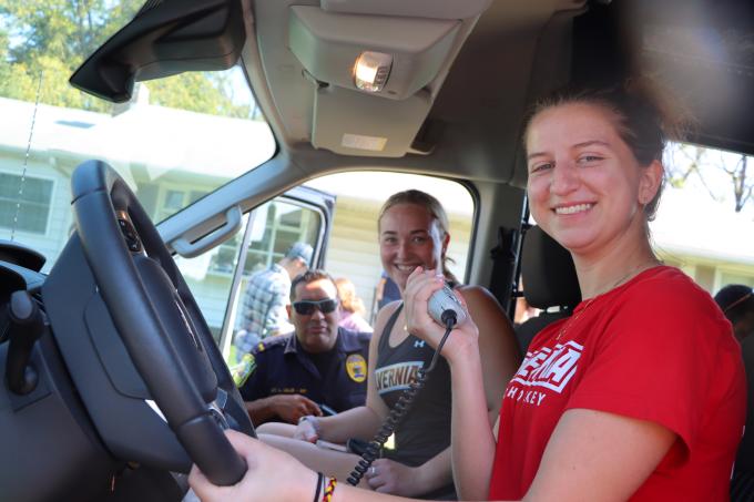 Students at Alvernia's Criminal Justice Fest.