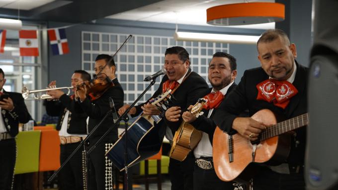 A mariachi band at Alvernia's International Education Week.