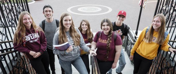 Honors Students in front of Francis Hall