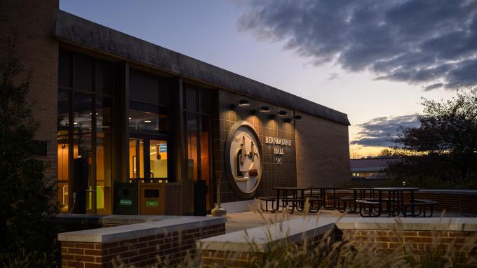 Bernardine Hall in the evening