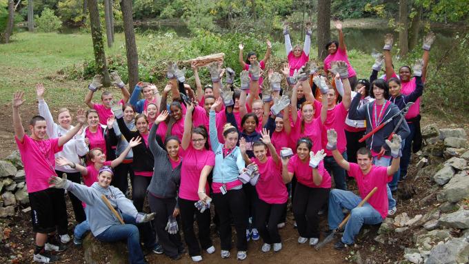 Volunteers gather to celebrate