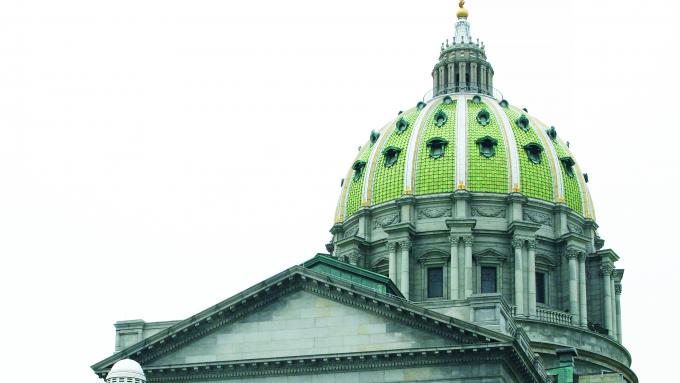 Harrisburg capitol dome roof