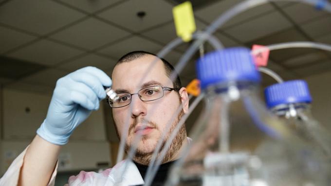 Daniel Martin in laboratory