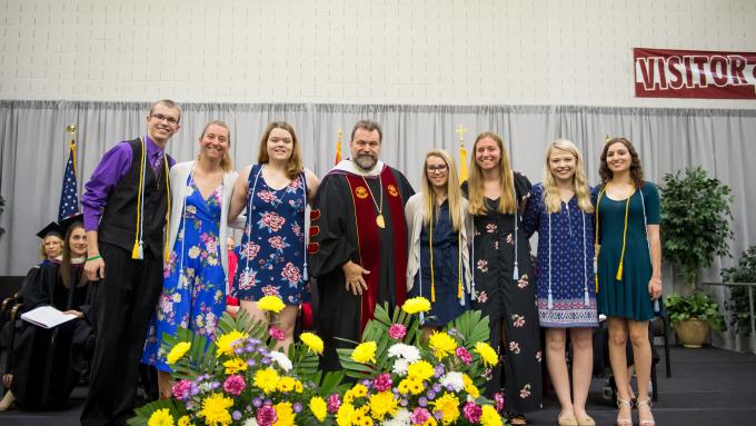 Dr. Flynn with OT students