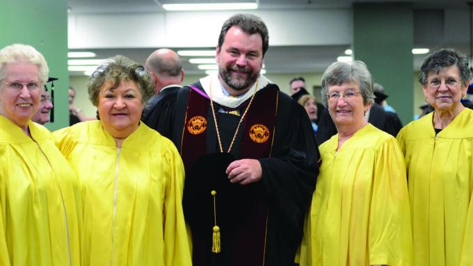 Alvernia President Tom Flynn with Golden Class