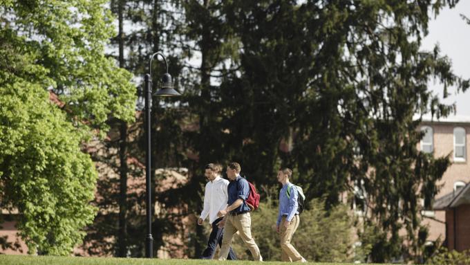Spring Classes Students Walking